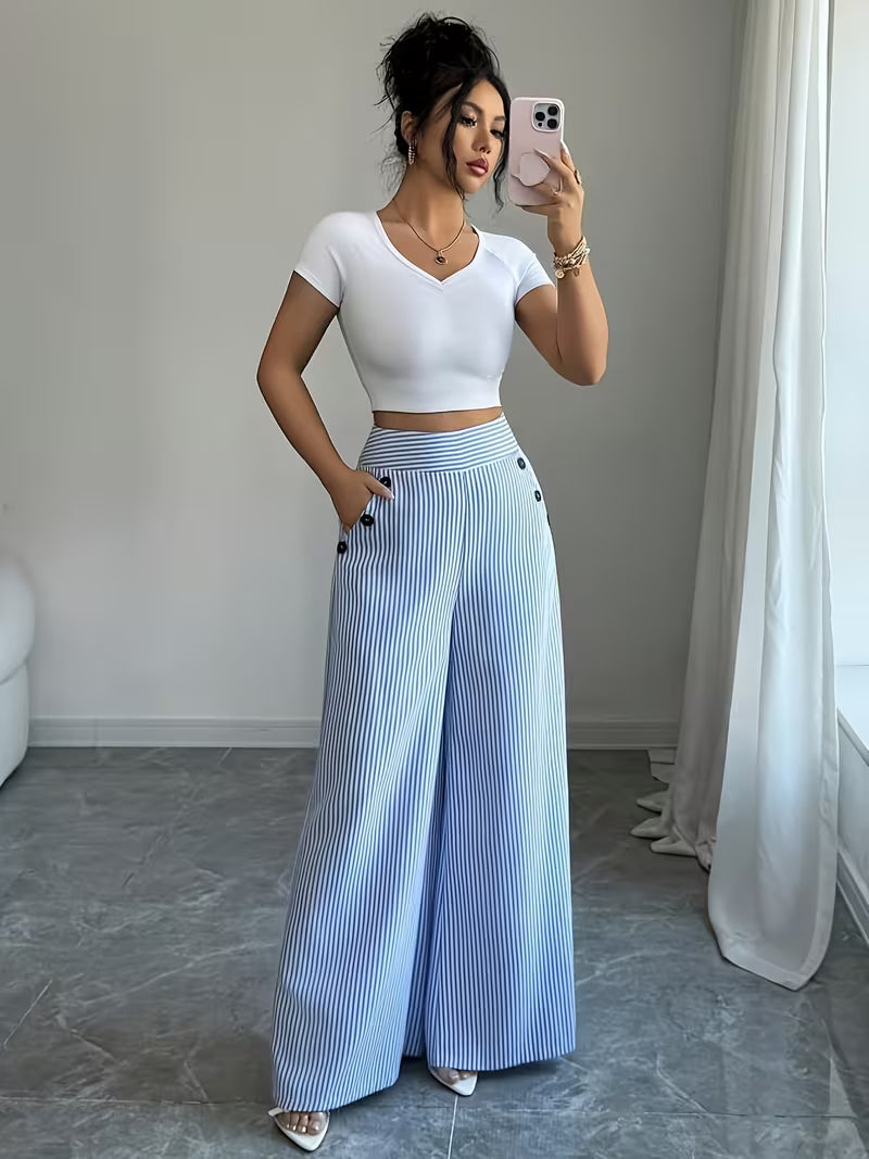 Orynza BelleMer™ Striped Palazzo Pants