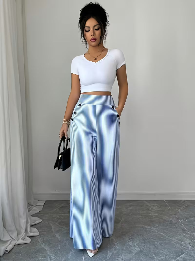 Orynza BelleMer™ Striped Palazzo Pants