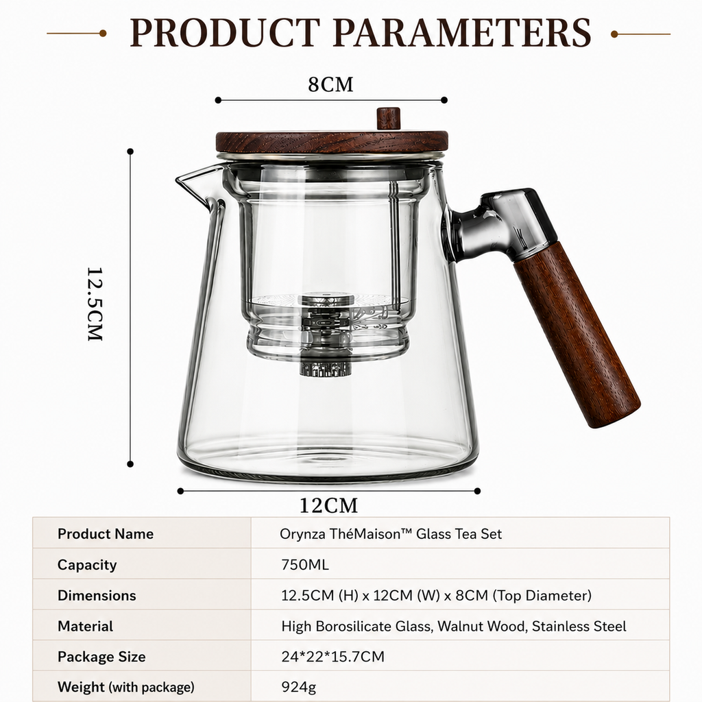 Orynza ThéMaison™ Glass Tea Set
