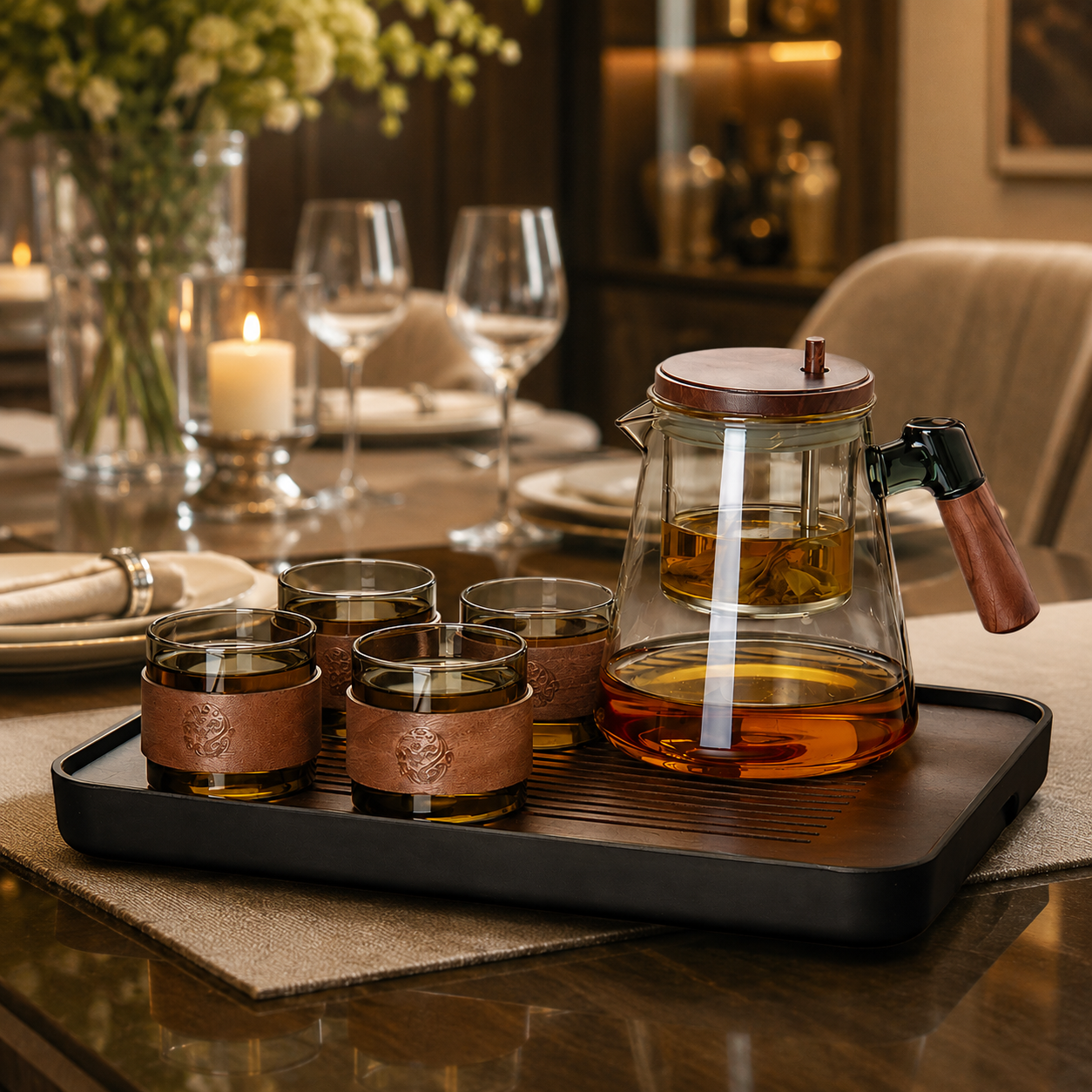 Orynza ThéMaison™ Glass Tea Set
