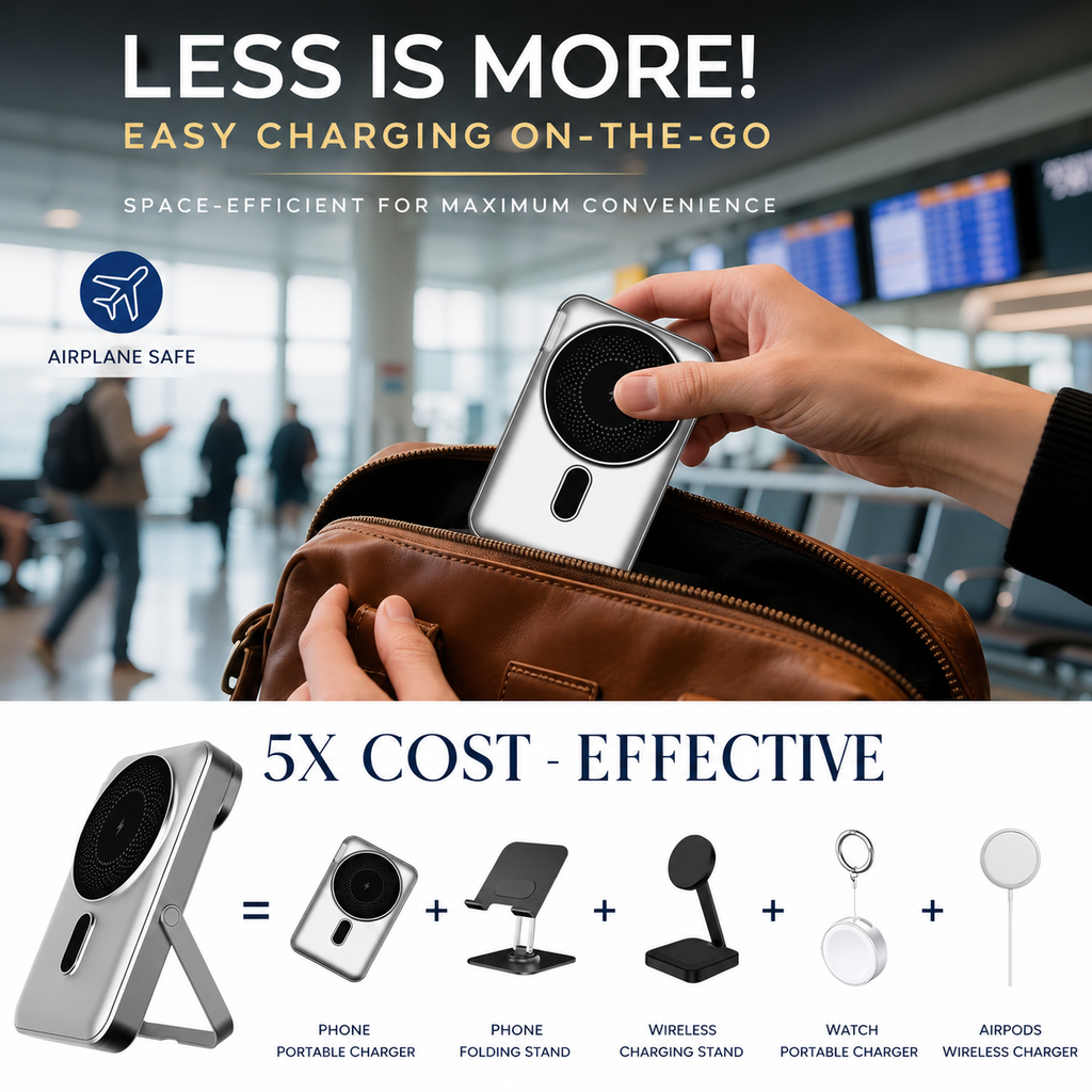 Orynza VoltAura™ 3-in-1 Magnetic Wireless Charger