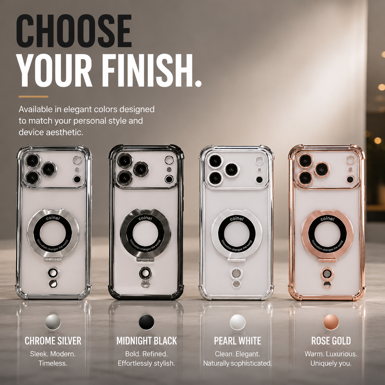 Veltrix Transparent Magnetic Case