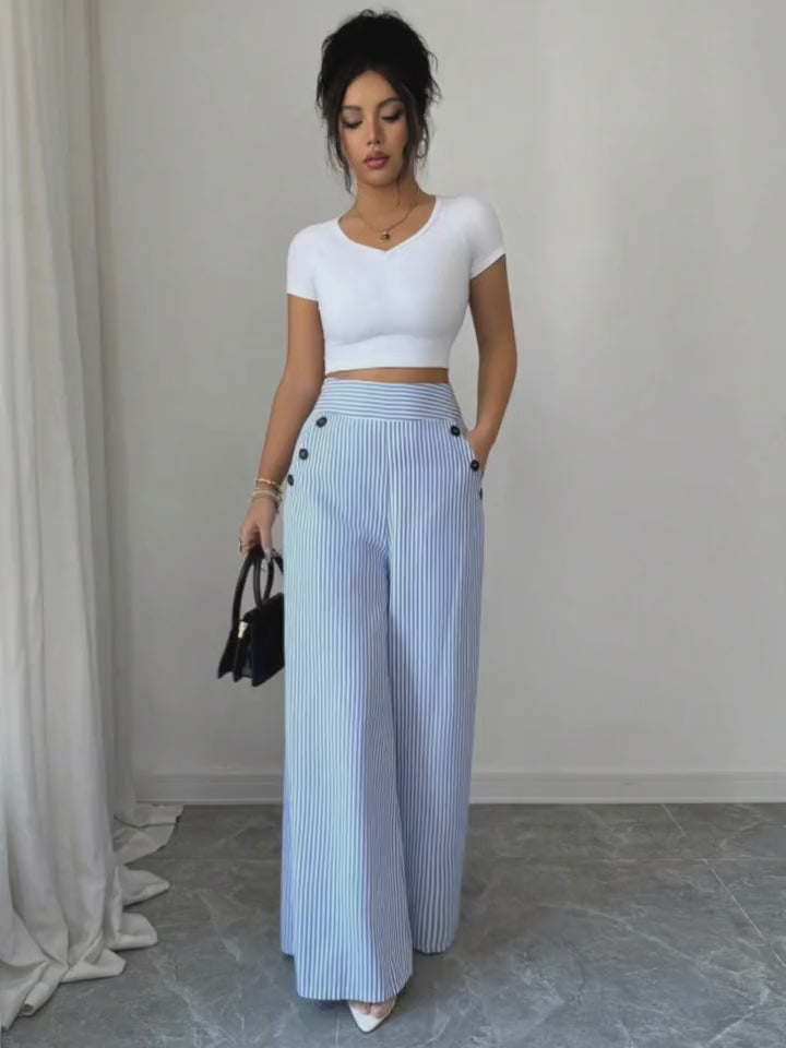 Orynza BelleMer™ Striped Palazzo Pants